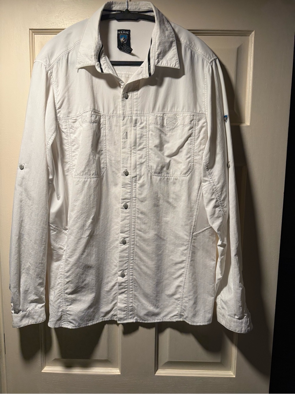 KÜHL Airspeed Men’s Large White Long Sleeve Hiking Performance Shirt